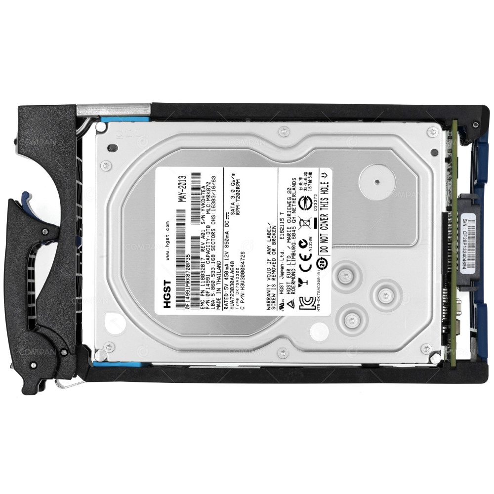 005049567 EMC HARD DRIVE 3TB 7.2K 3G SATA 3.5 LFF FOR DATADOMAIN 9500 SERIES 118032817, HUA723030ALA640